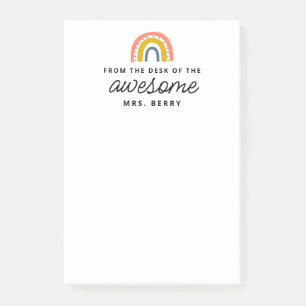 Post-it® Arc en ciel moderne du bureau de l'enseignant