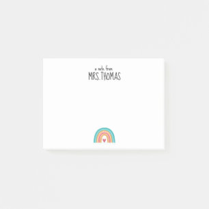 Post-it® Arc-en-ciel Pad - Cadeau d'enseignant personnalisé