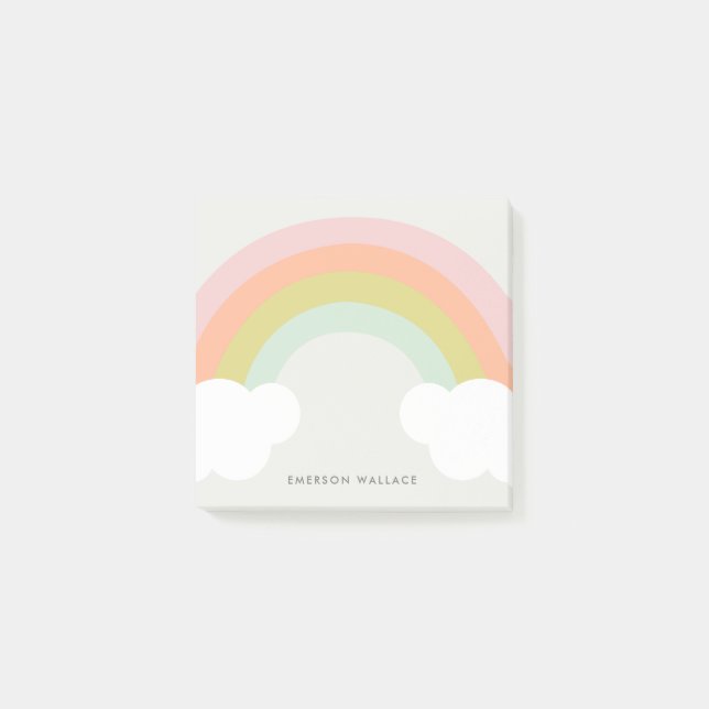 Post-it® Arc-en-ciel pastel Cloud Mignon (Devant)