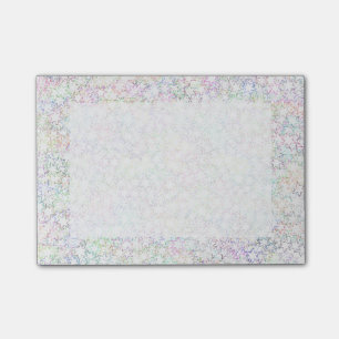 Post-it® Arc-en-ciel rose et star blanche Kawaii Girl