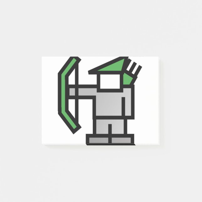 Post-it® Archer en vert (Devant)