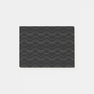 Post-it® Argent, élégant, cool, moderne, simple motif ondul