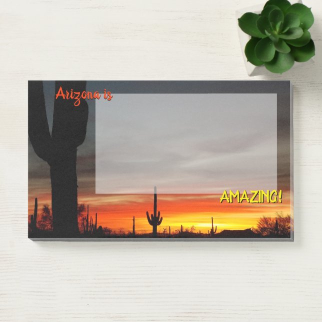 Post-it® "Arizona is Amazing !" Cactus Sunset Sonoran (Bureau)