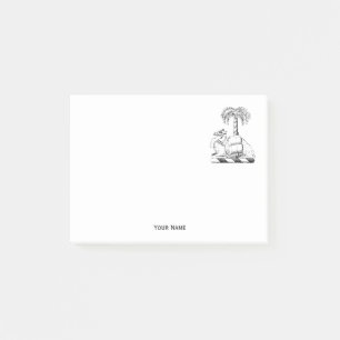 Post-it® Armoiries de Preppy Heraldic Camel Palm Tree