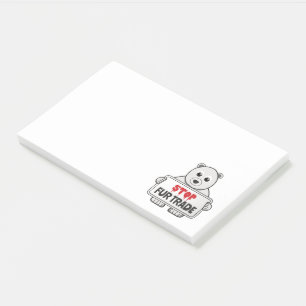 Post-it® Arrêter le commerce de fourrures Sad Ours Polaire