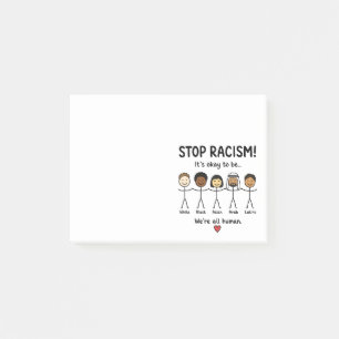 Post-it® Arrêtez le racisme, nous sommes tous humains