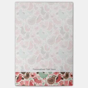 Post-it® arrière - plan aux oiseaux mignons