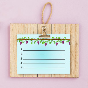 Post-it® Arrière - plan bleu avec vignes 4" x 3"