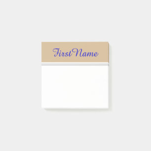Post-it® Arrière - plan bronzage avec le nom personnalisé