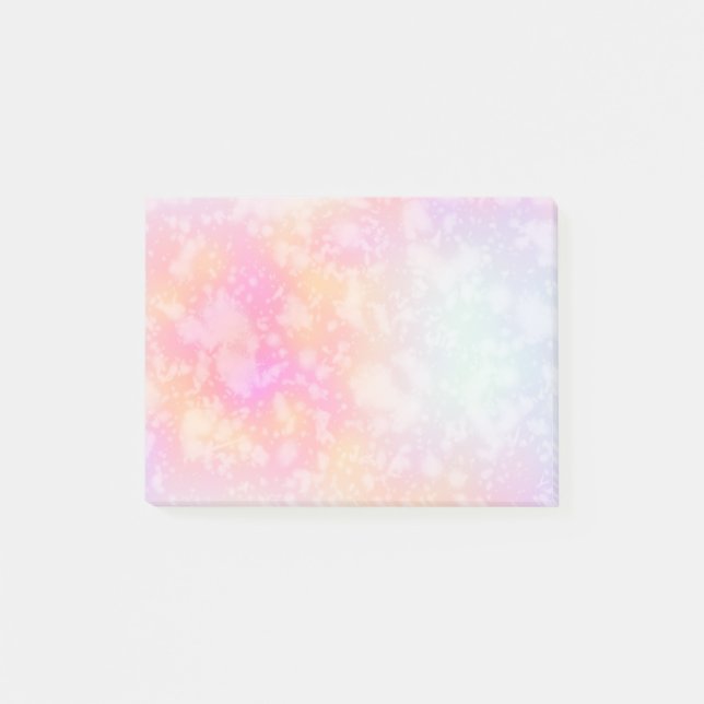 Post-it® Arrière - plan d'aquarelle Abstraite rose et orang (Devant)