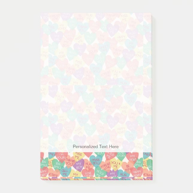 Post-it® Arrière - plan de forme d'amour (Devant)