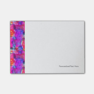 Post-it® arrière - plan de texture rose, bleue et rouge