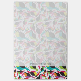 Post-it® arrière - plan exotique d'oiseau de toucan du