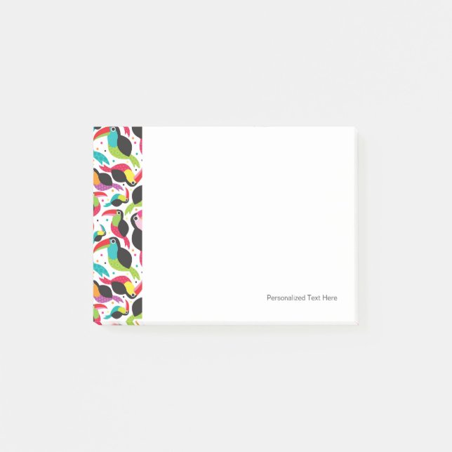 Post-it® arrière - plan exotique d'oiseau de toucan du (Devant)