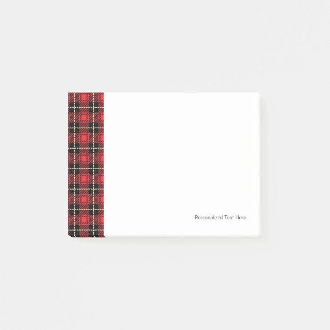 Post-it® Arrière - plan rouge de plaid (Devant)
