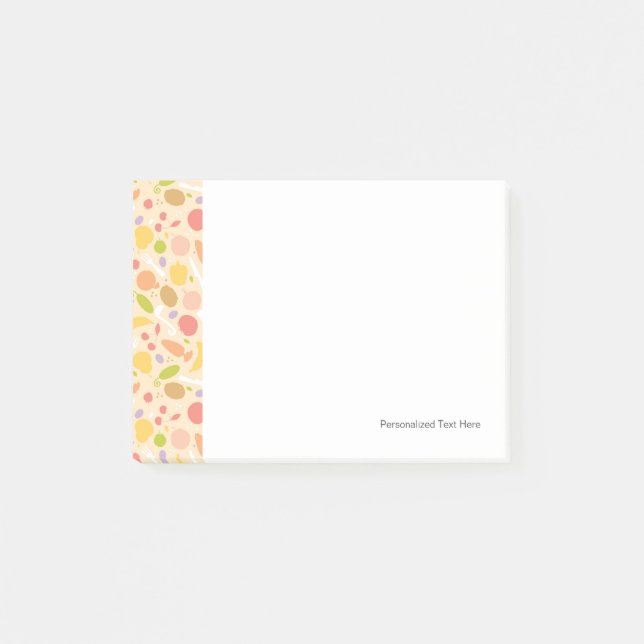 Post-it® Arrière - plan végétarien de motif de cuisine (Devant)