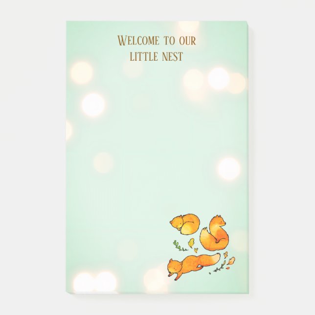Post-it® Arrivée de bébé en forêt Naissance  (Devant)