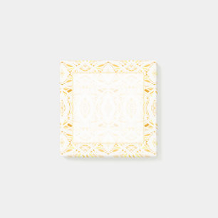 Post-it® Art abstrait acrylique jaune blanc prismatique