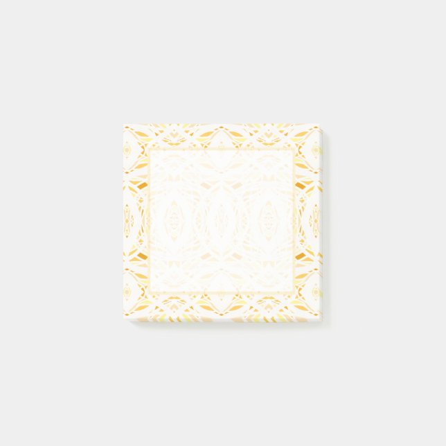 Post-it® Art abstrait acrylique jaune blanc prismatique (Devant)