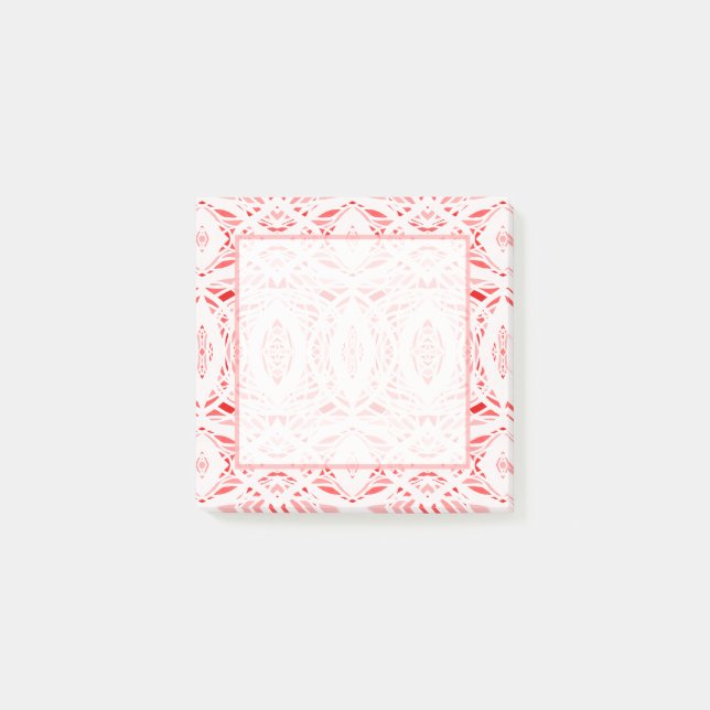 Post-it® Art abstrait acrylique rouge blanc prismatique (Devant)