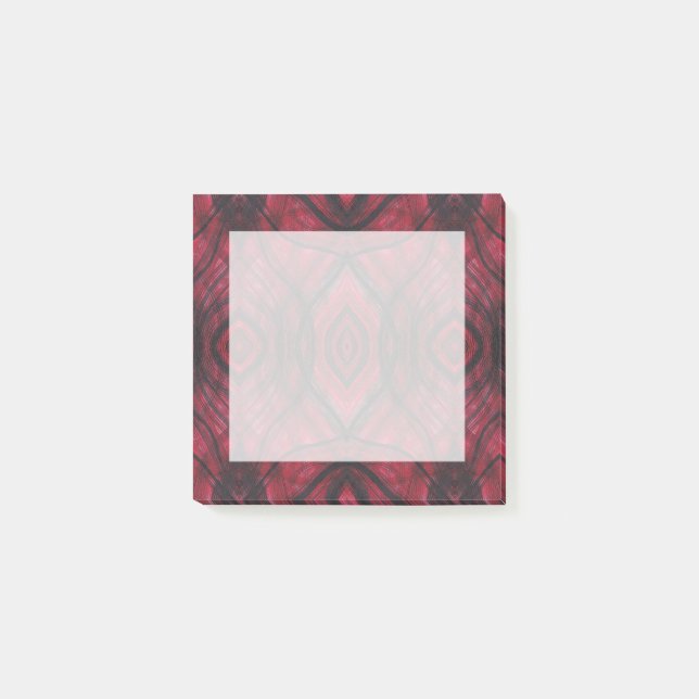 Post-it® Art abstrait aquarelle rouge de vigilance (Devant)