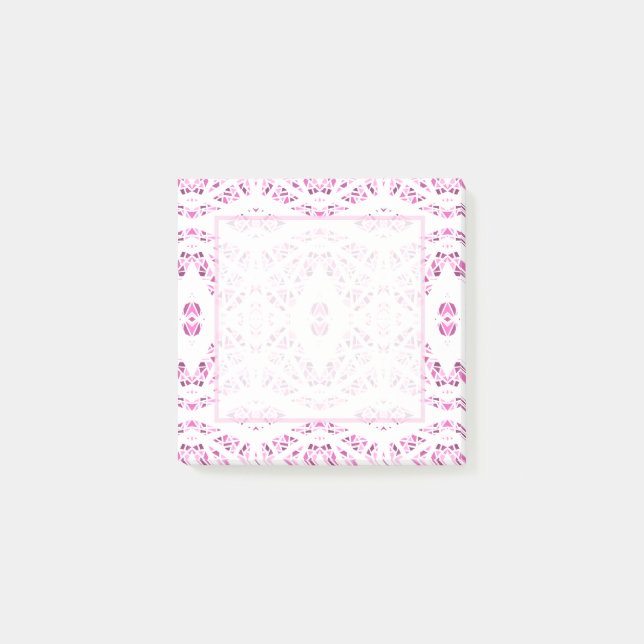 Post-it® Art Abstrait Gouache Rose Blanc Spectroscopique (Devant)