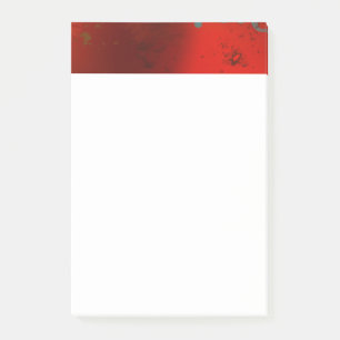 Post-it® Art abstrait numérique grunge rouge, aqua et or