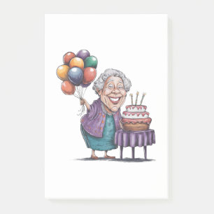 Post-it® Art de ballon de fête d'anniversaire humoristique