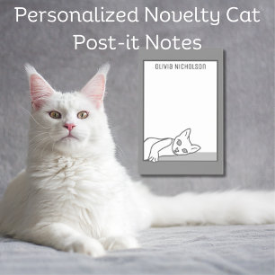 Post-it® Art de chaton paresseux personnalisé nouveauté cha