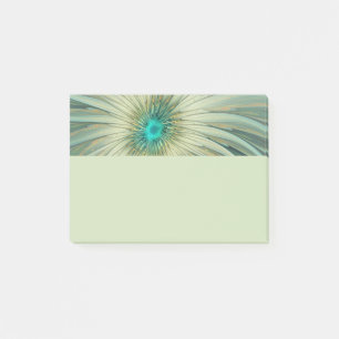 Post-it® Art floral fractal abstrait vert sauge fantaisiste