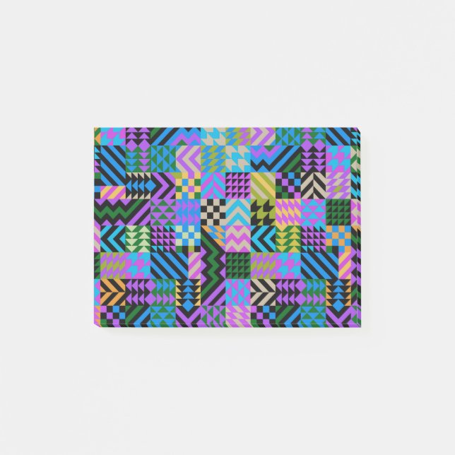 Post-it® Art folklorique tribal - Bleu (Devant)