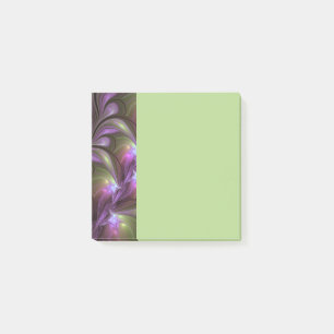 Post-it® Art fractal abstrait violet pourpre kaki coloré
