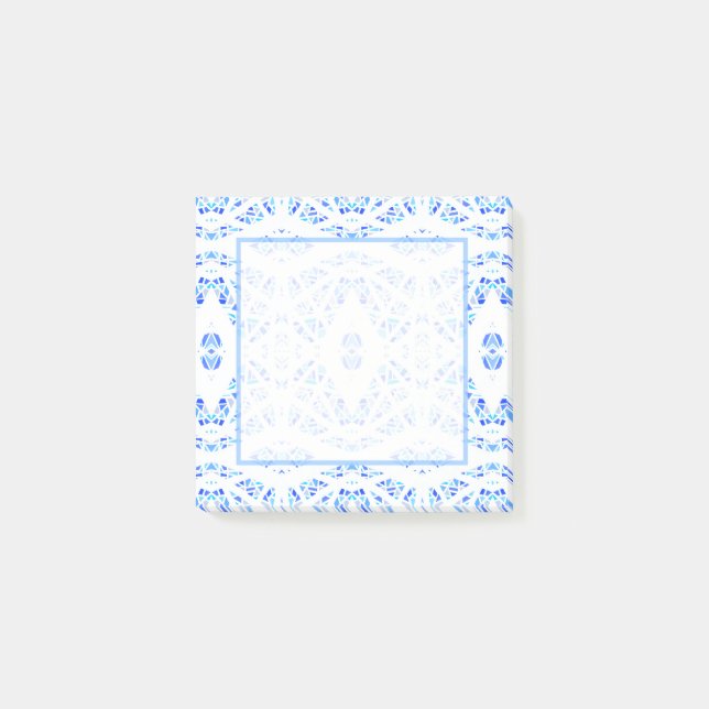 Post-it® Art Gouache Abstrait Bleu Blanc Spectroscopique (Devant)