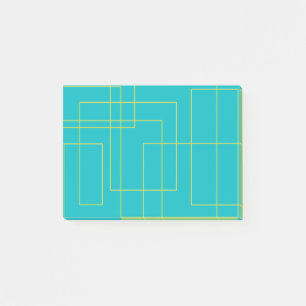 Post-it® Art graphique urbain bleu moderne, simple et minim
