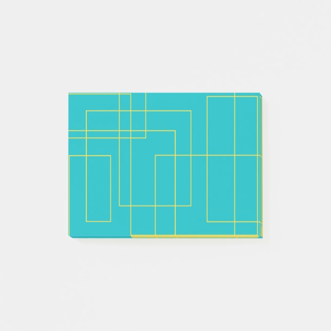 Post-it® Art graphique urbain bleu moderne, simple et minim (Devant)