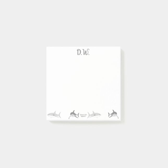 Post-it® Art joyeux des requins marins (Devant)