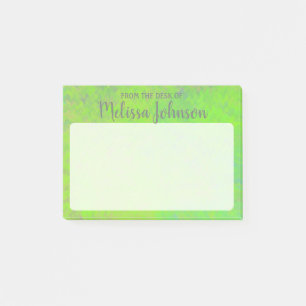 Post-it® Art marbré vert brillant personnalisé