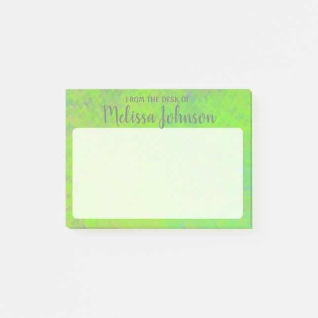 Post-it® Art marbré vert brillant personnalisé (Devant)