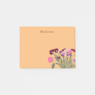Post-it® Art moderne Fleurs sauvages colorés heureux +Perso