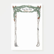 Art Nouveau Pine Cône Nature Thème Après Son