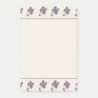 Post-it® Art Nouveau Violet Floral Pattern