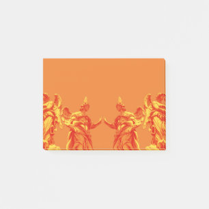 Post-it® Art numérique de couleur orange avec sculptures