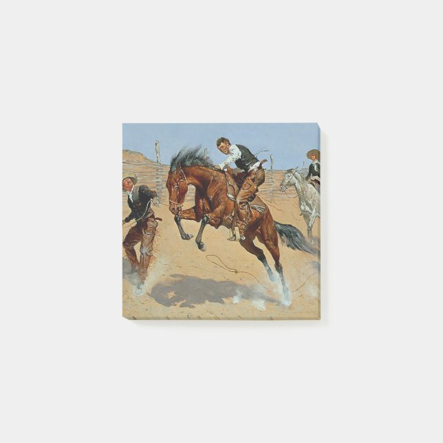 Post-it® Art occidental de Frederick Remington « Tournez-le (Devant)
