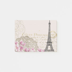 Post-it® Art romantique vintage abstrait de Tour Eiffel