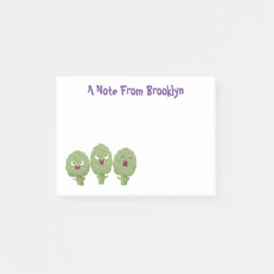 Post-it® Artichauts chantants mignons dessin animé végétal