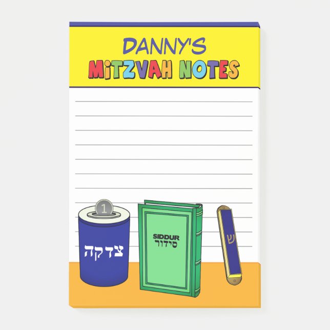 Post-it® Articles de Mitzvah personnalisés - Coloré (Devant)