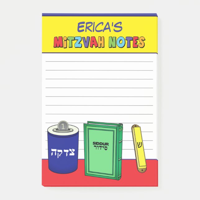 Post-it® Articles Mitzvah personnalisés - Jaune (Devant)
