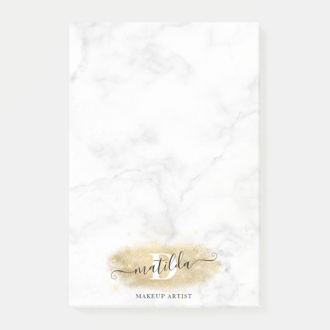 Post-it® Artiste de maquillage élégant en marbre parties sc (Devant)