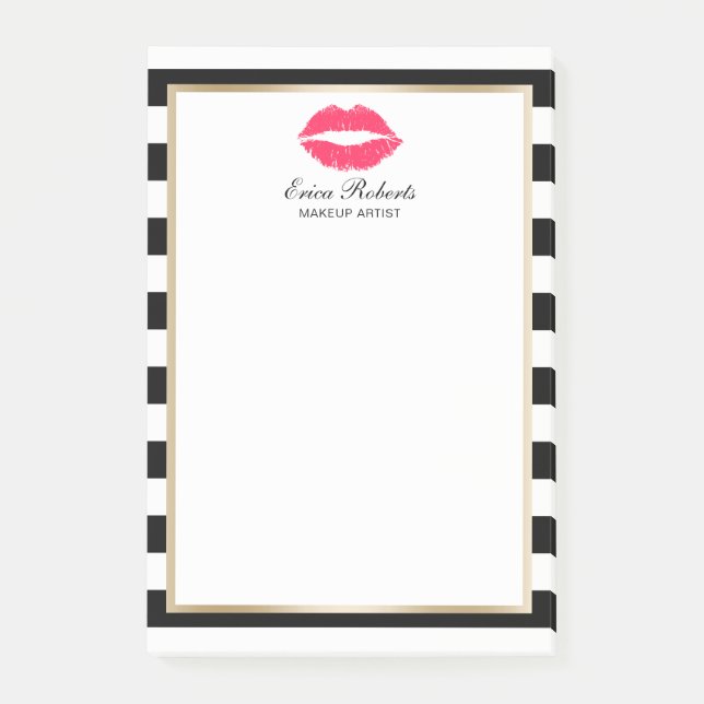 Post-it® Artiste de maquillage Lèvres rouges Grandes modern (Devant)