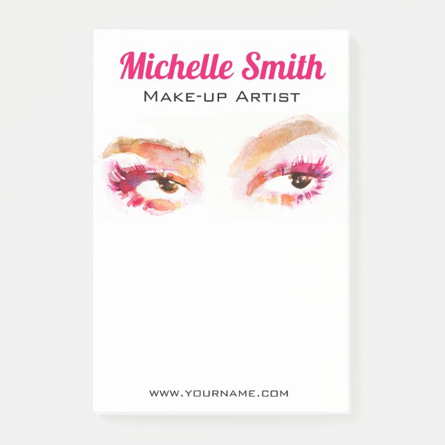 Post-it® Artiste de maquillage oculaire rose Brown (Devant)